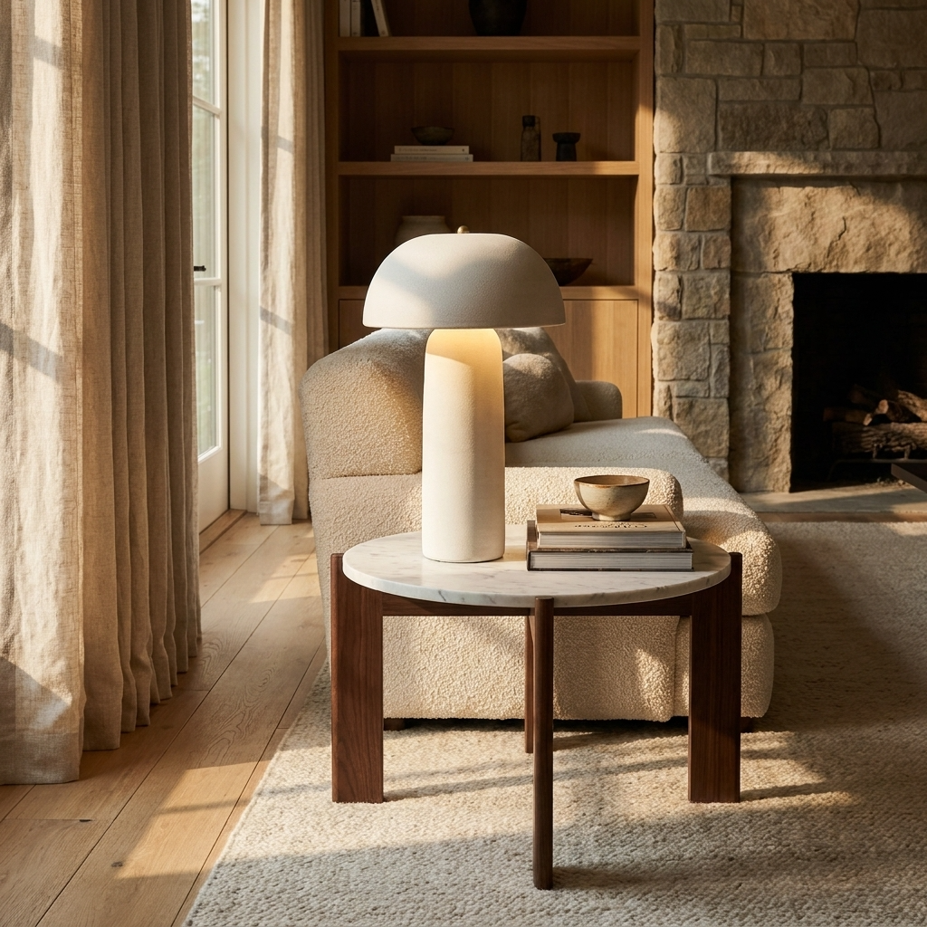 Japanese Wabi Sabi Mushroom Table Lamp