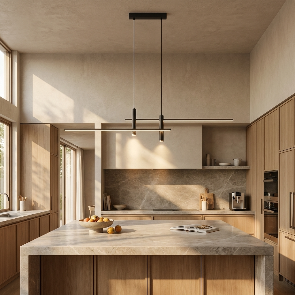 Minimalist Linear Island Pendant Light