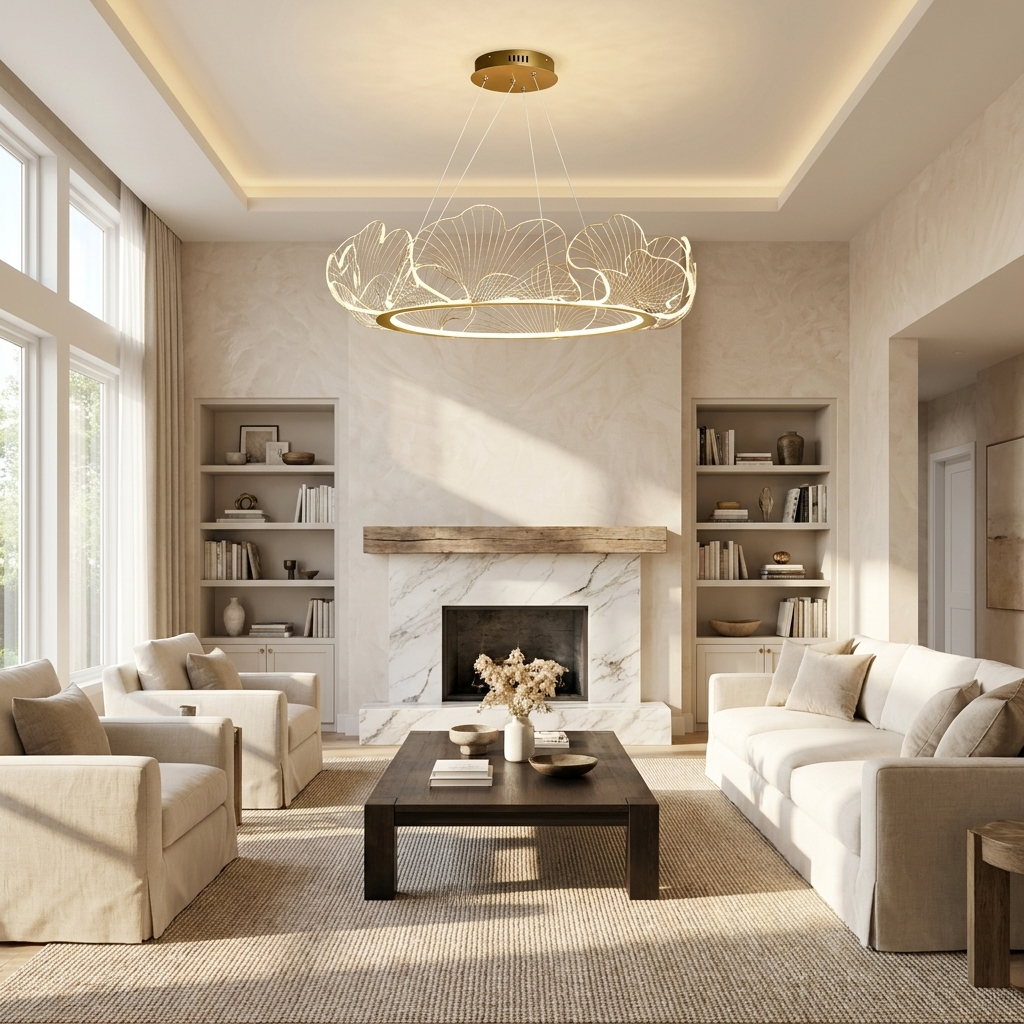Nordic Lotus Leaf LED Chandelier