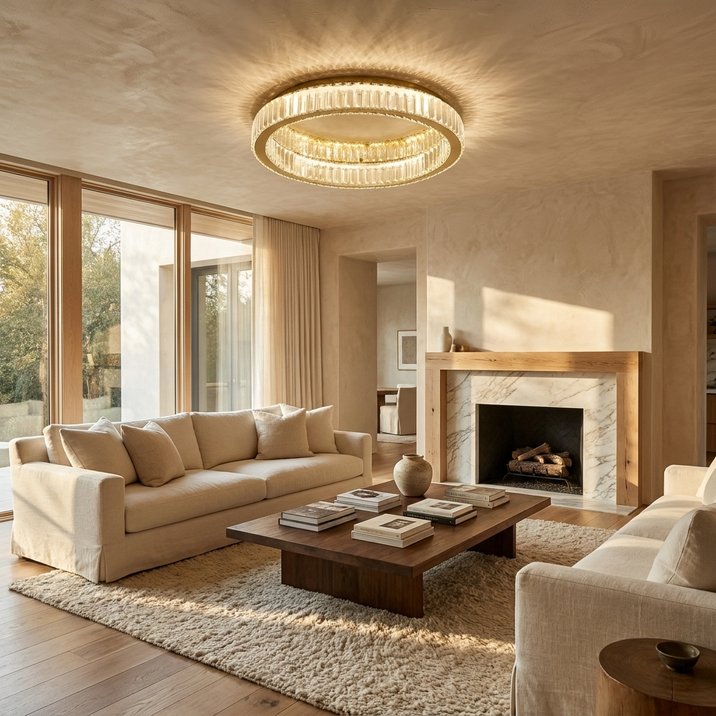 Crystal Ring Ceiling Chandelier