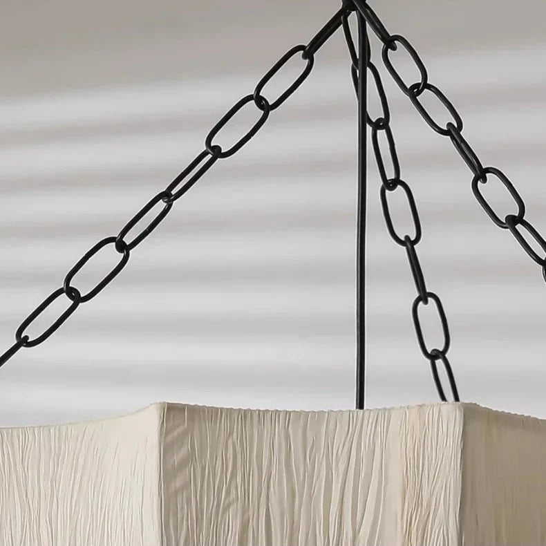 Japanese U Shape Fabric Wabi Sabi Pendant Light