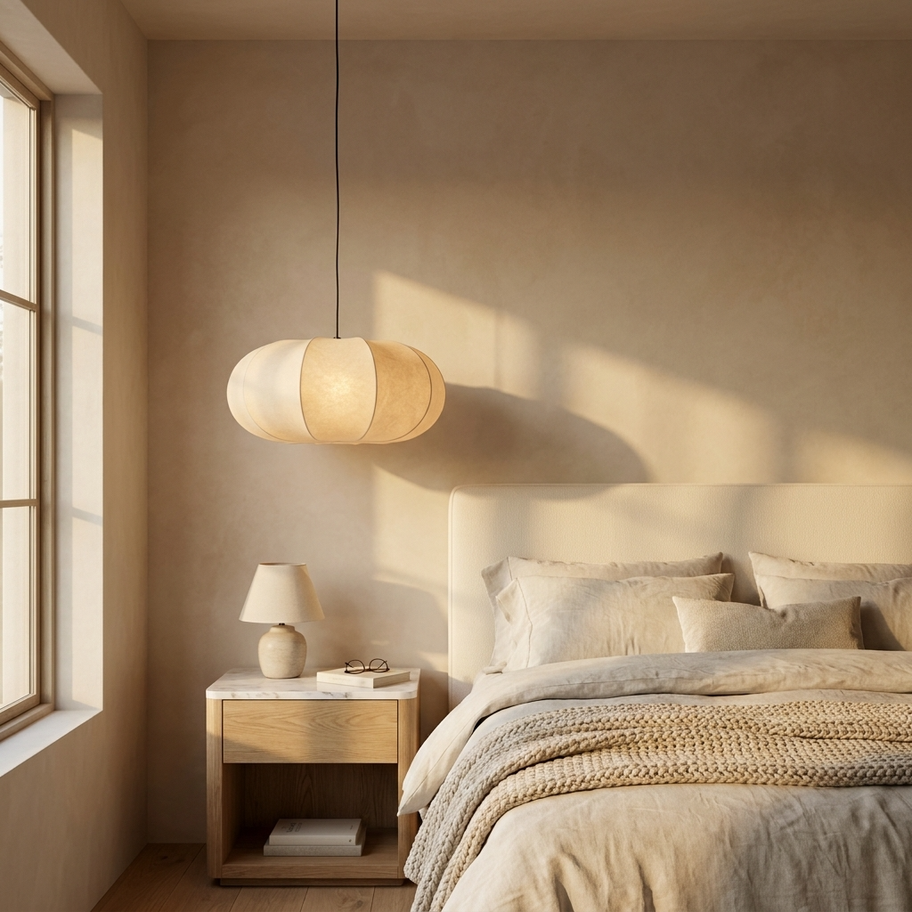 Japanese Wabi Sabi Silk Pendant Light