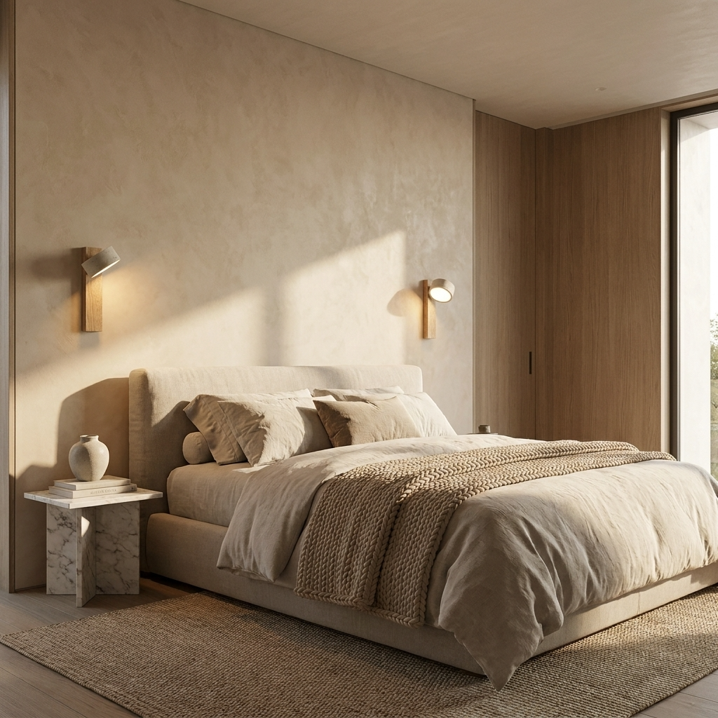 Natural Travertine Stone Adjustable Wall Lamp