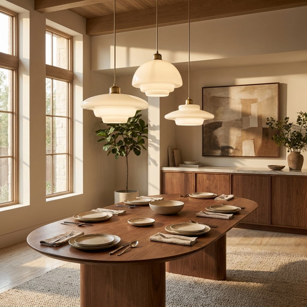 Nordic Glass Tiered Pendant Light