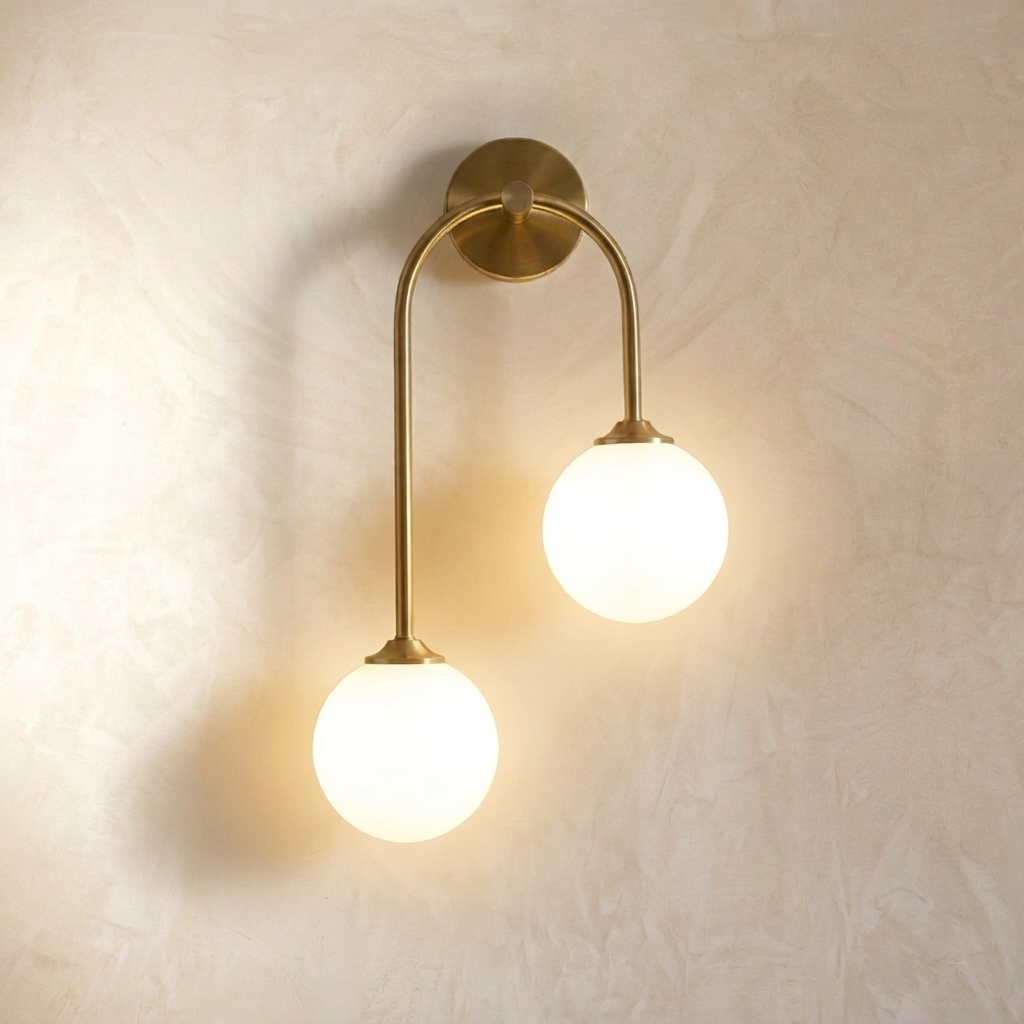 Dual Glass Nordic Wall Lamp