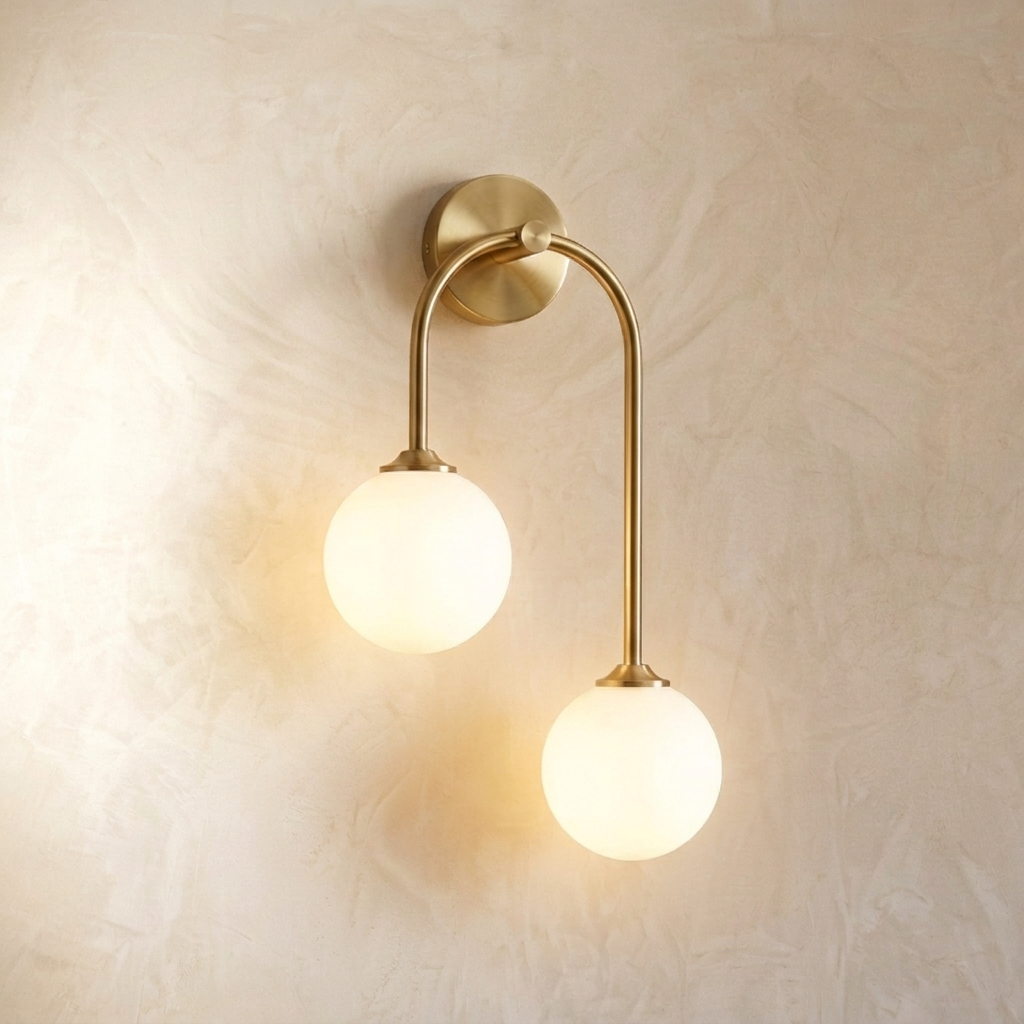 Dual Glass Nordic Wall Lamp