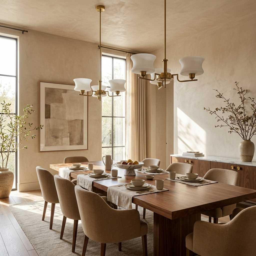 French Bauhaus Glass Chandelier