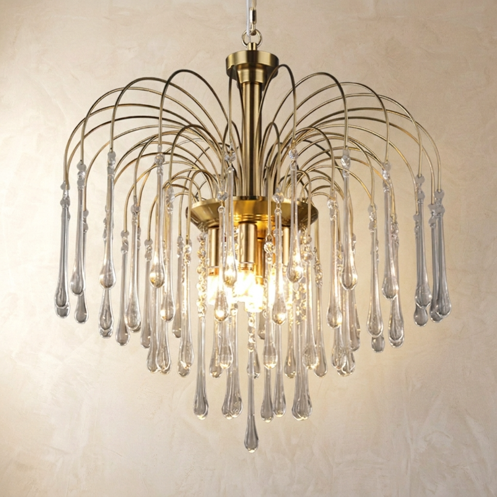 French Waterfall Crystal Chandelier
