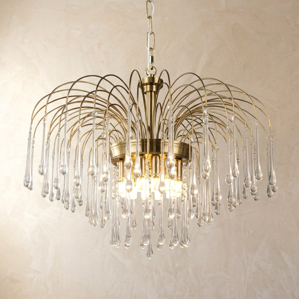 French Waterfall Crystal Chandelier