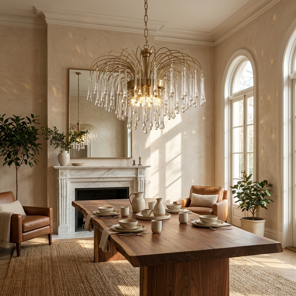French Waterfall Crystal Chandelier