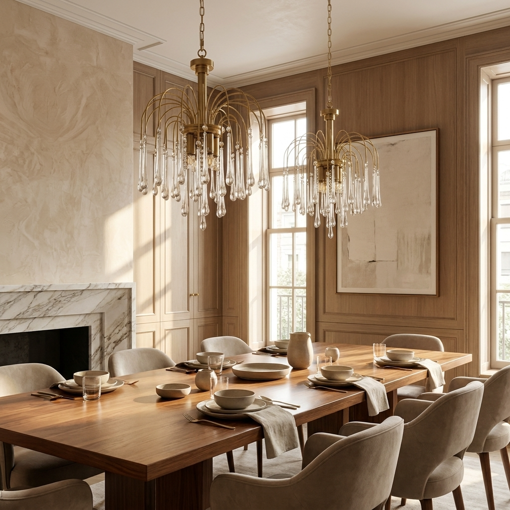French Waterfall Crystal Chandelier