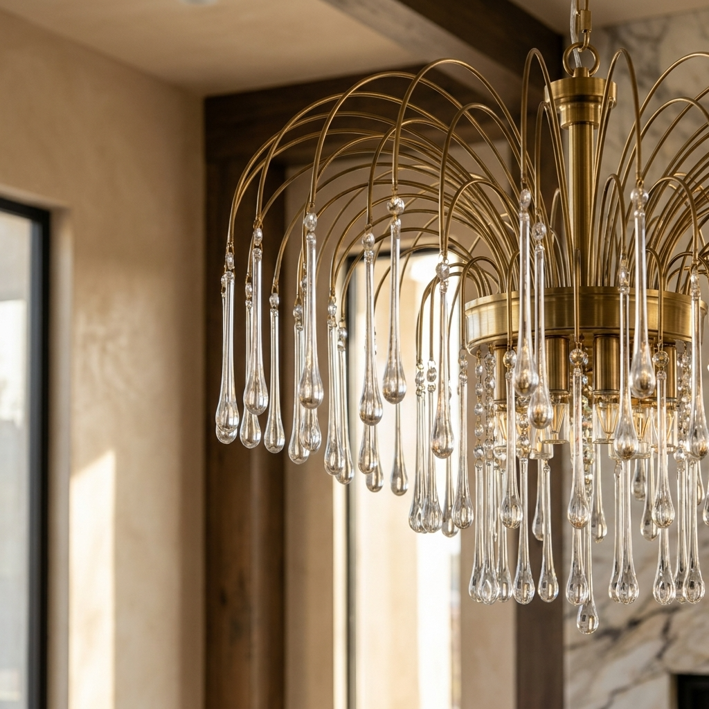 French Waterfall Crystal Chandelier