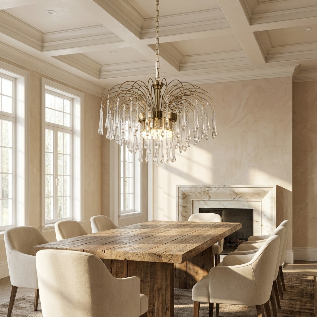 French Waterfall Crystal Chandelier
