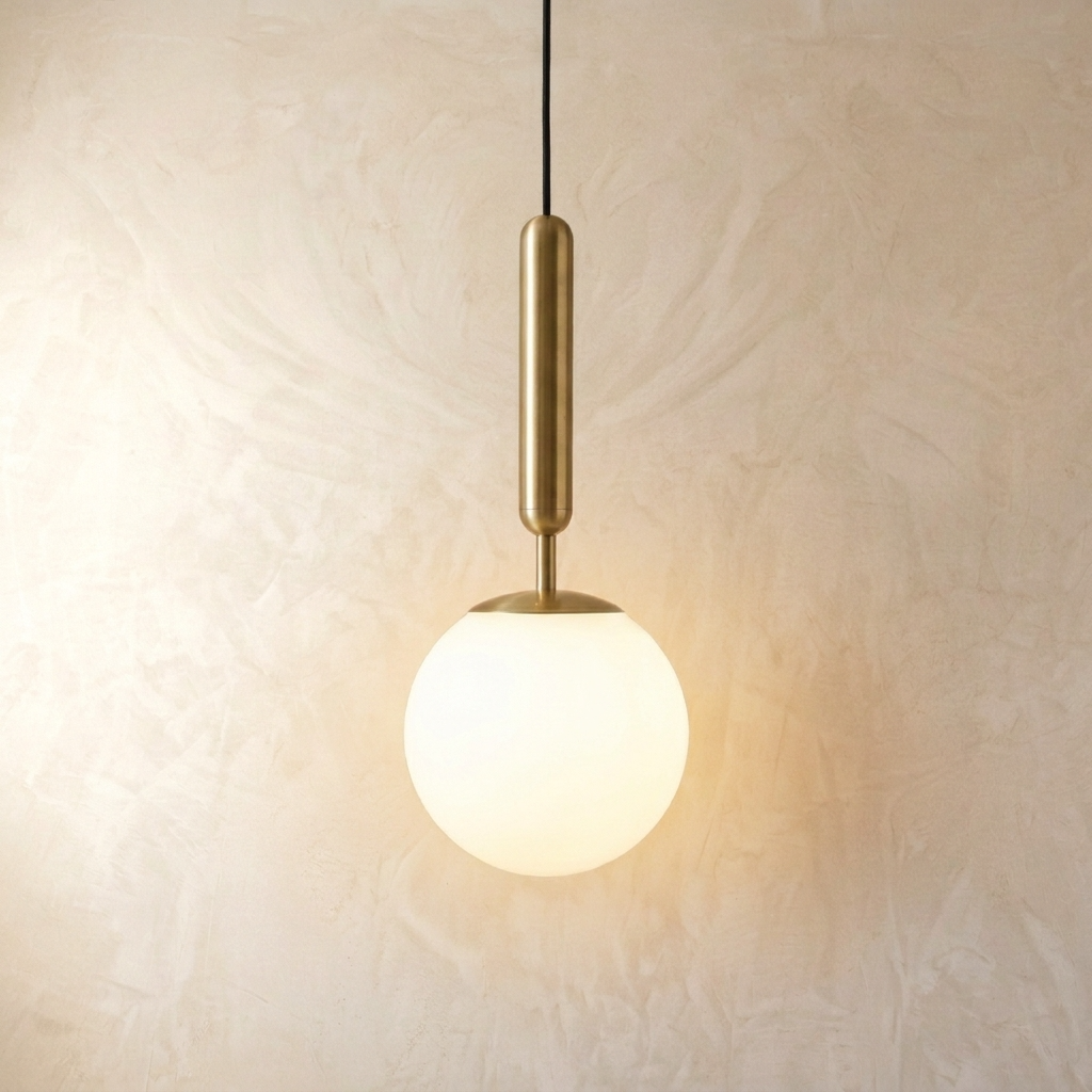 Frosted Glass Globe Pendant Light