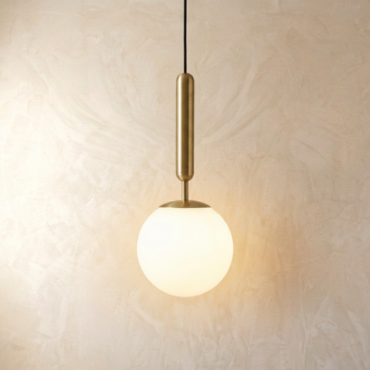 Frosted Glass Globe Pendant Light