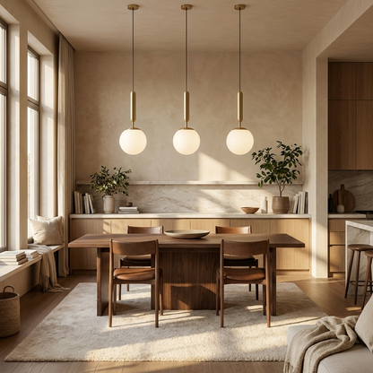 Frosted Glass Globe Pendant Light