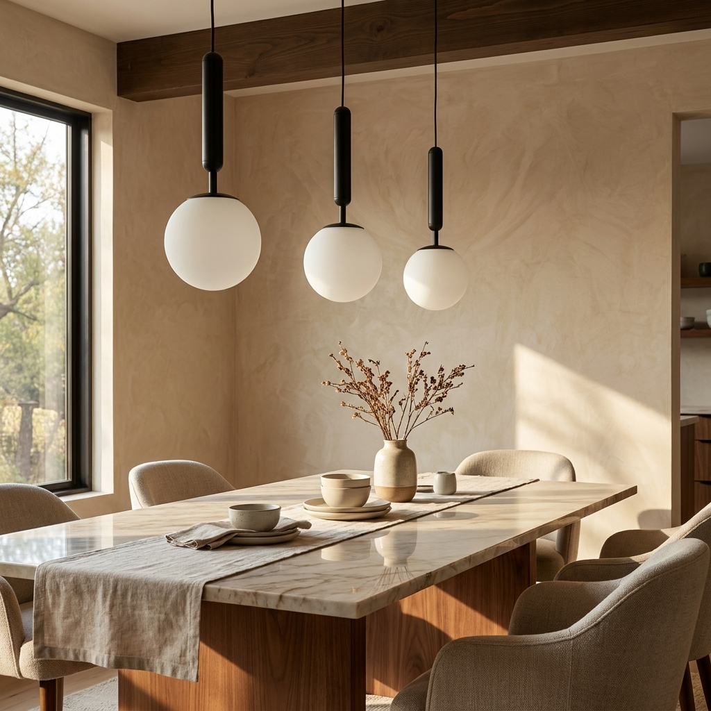 Frosted Glass Globe Pendant Light