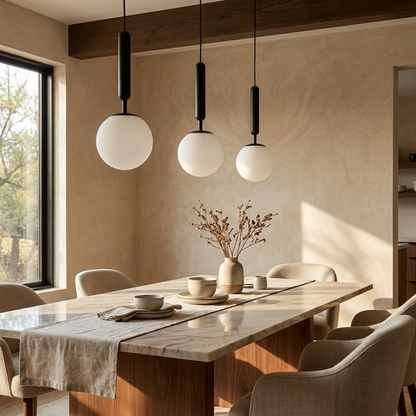 Frosted Glass Globe Pendant Light