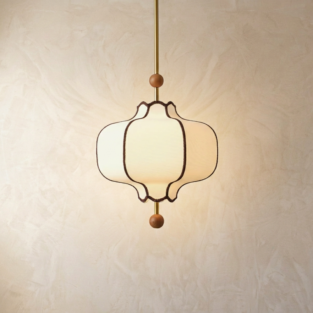 Japanese Retro Fabric Pendant Light