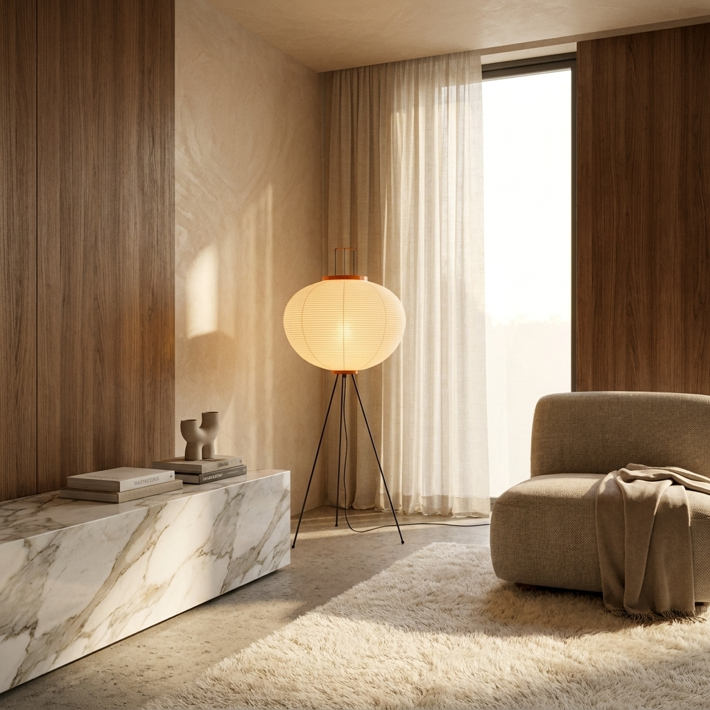 Japanese Washi Paper Floor Lamp