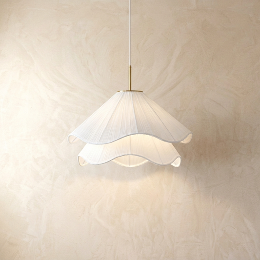 Japanese Wave Fabric Pendant Light