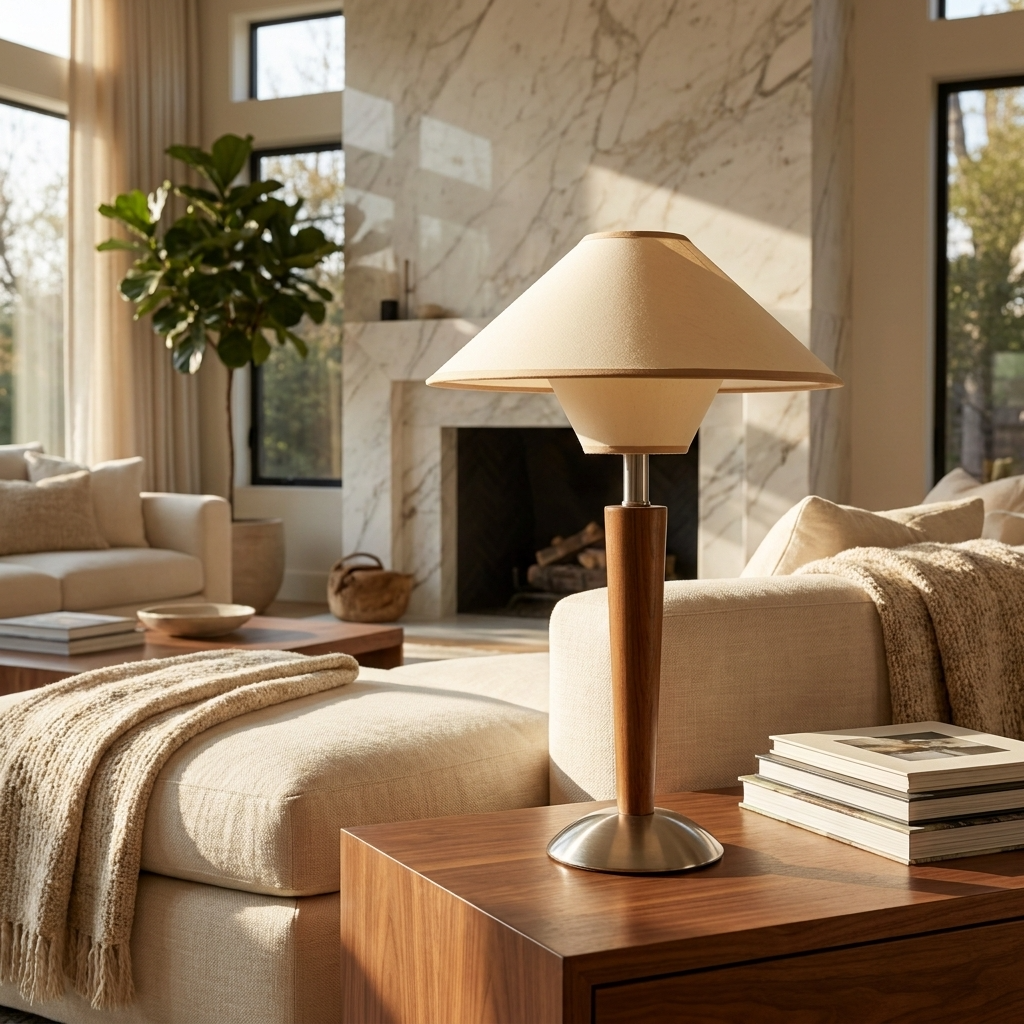 Japanese Wood Table Lamp