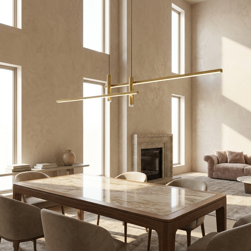 Minimalist Linear Island Pendant Light