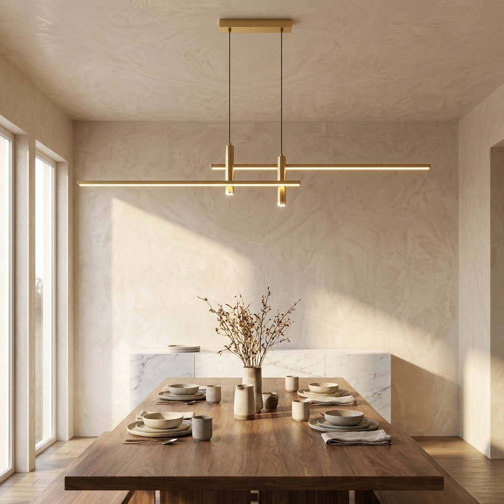 Minimalist Linear Island Pendant Light
