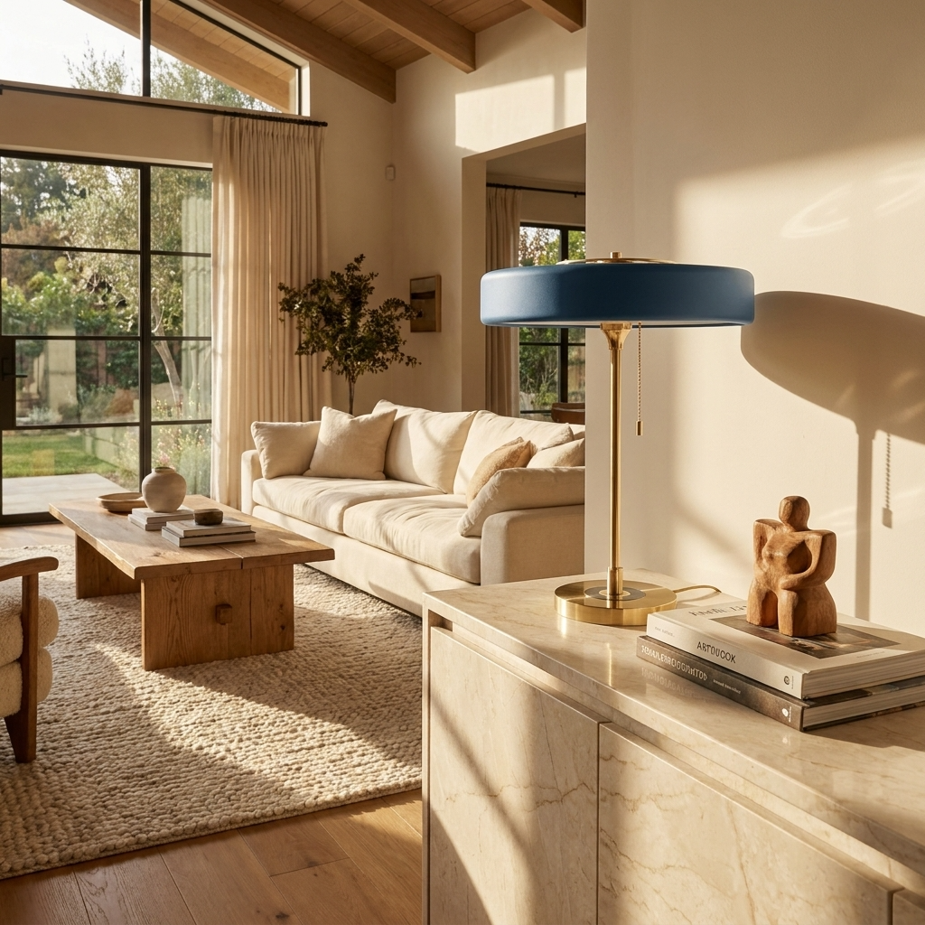 Modern Drum Table Lamp