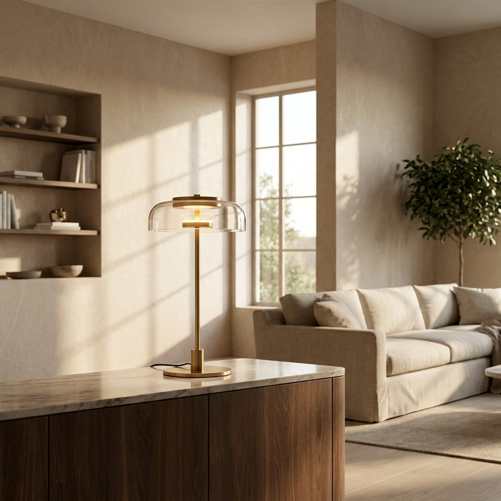 Modern Glass Dome Table Lamp