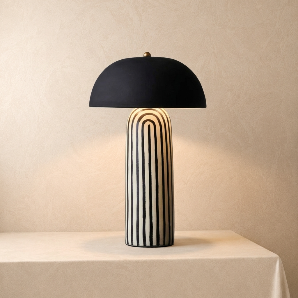 Modern Striped Table Lamp