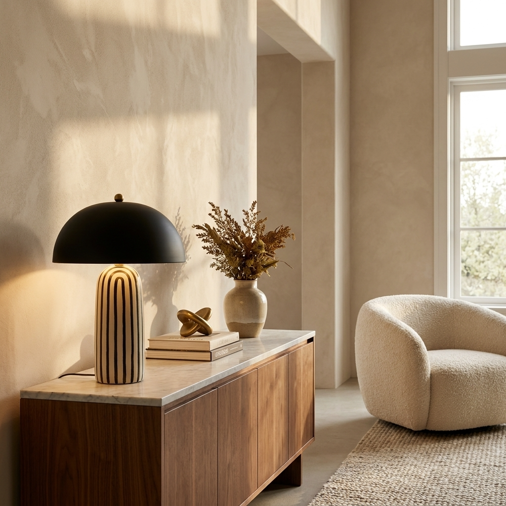 Modern Striped Table Lamp