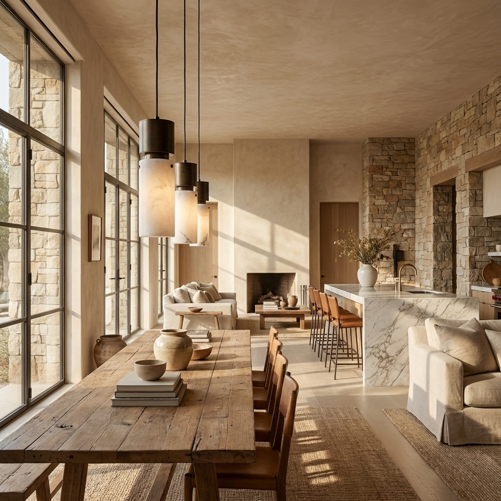 Natural Alabaster Cylinder Brass Pendant Light