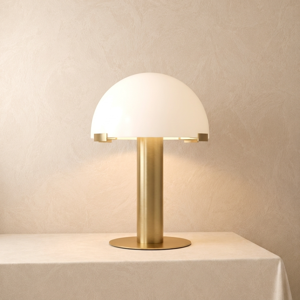 Natural Alabaster Dome Table Lamp