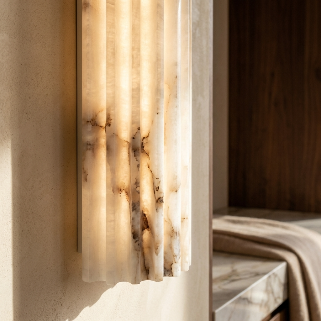 Natural Alabaster Linear Wall Lamp