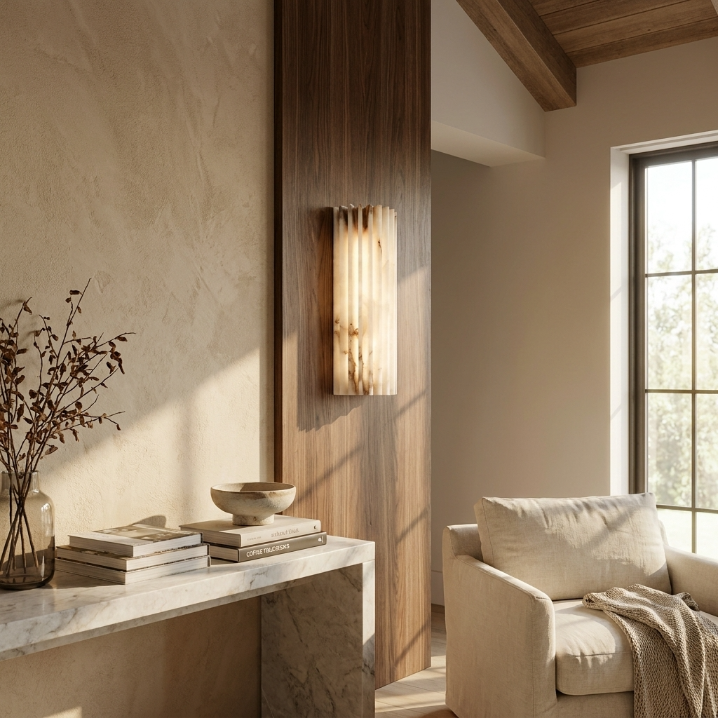 Natural Alabaster Linear Wall Lamp