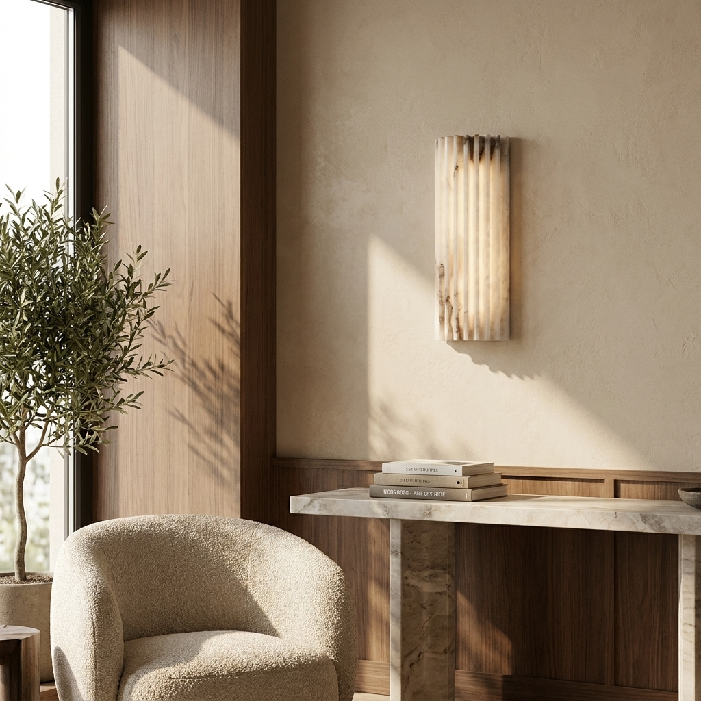 Natural Alabaster Linear Wall Lamp