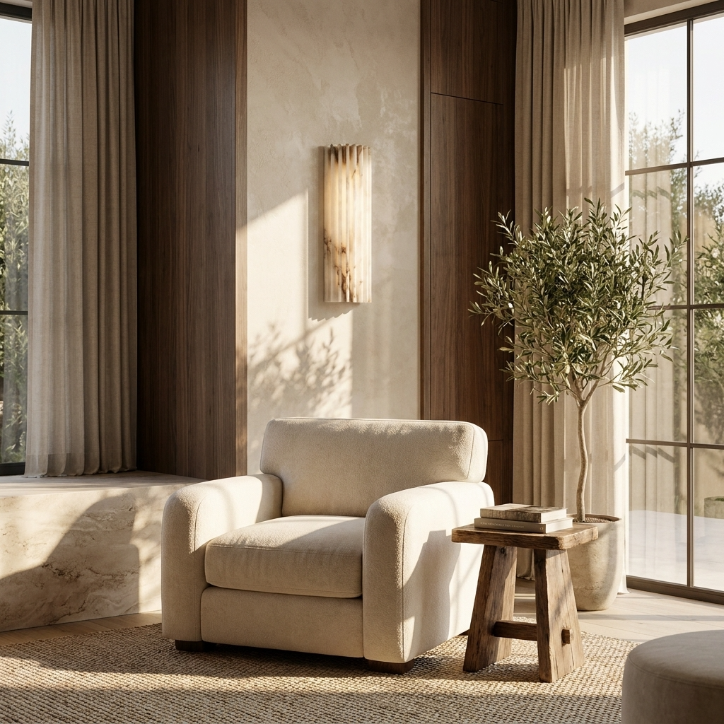Natural Alabaster Linear Wall Lamp