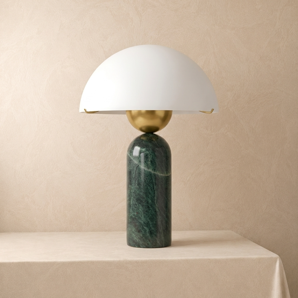 Natural Alabaster Mushroom Table Lamp