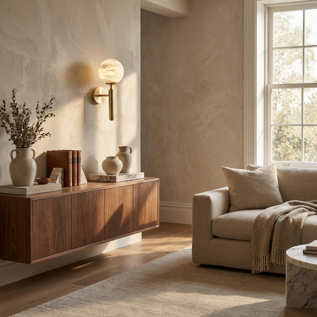 Natural Alabaster Orb Wall Lamp