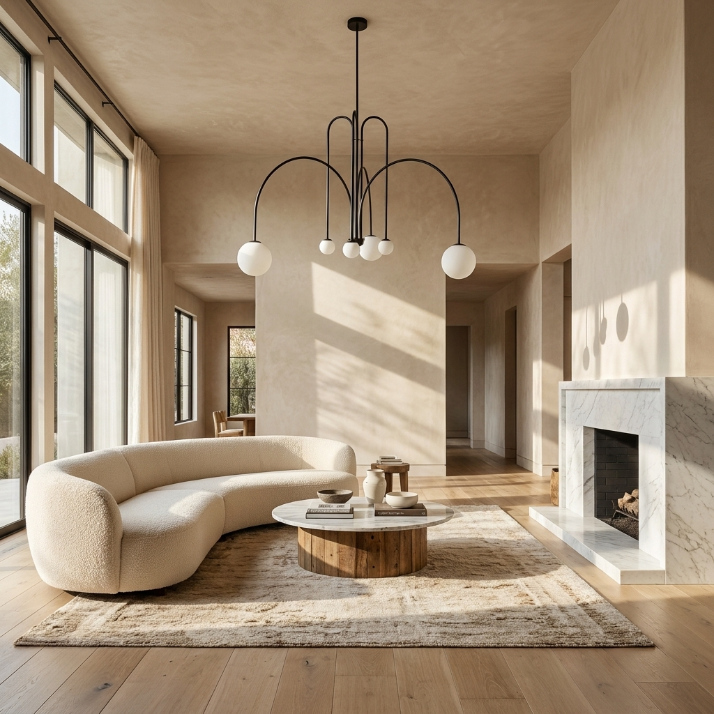 Nordic Arc Glass Globe Chandelier