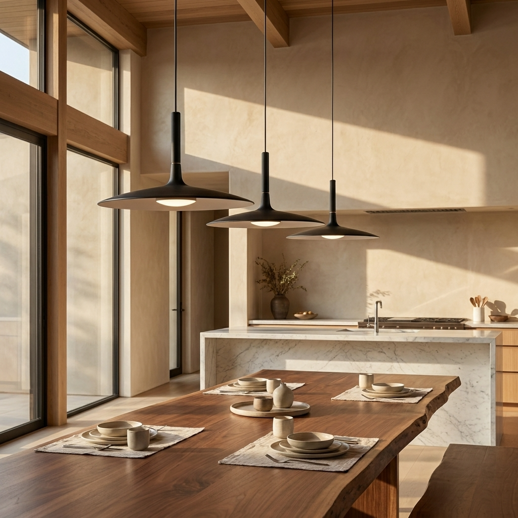 Nordic Flat Disc Pendant Light