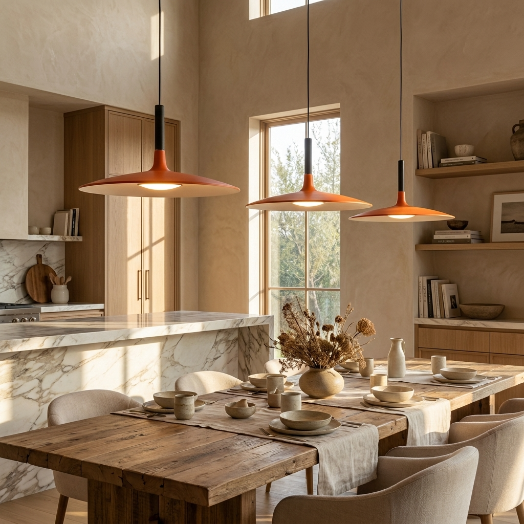 Nordic Flat Disc Pendant Light