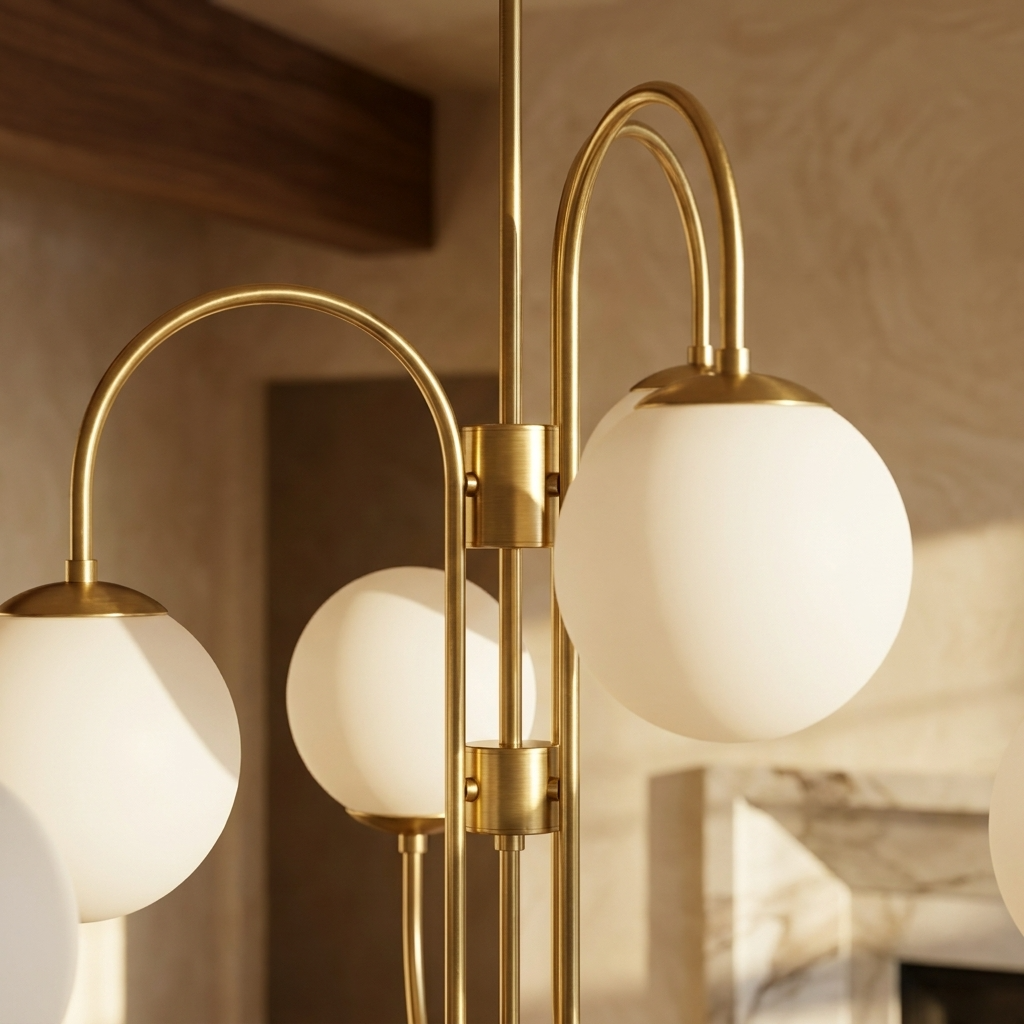Nordic Gooseneck Globe Chandelier