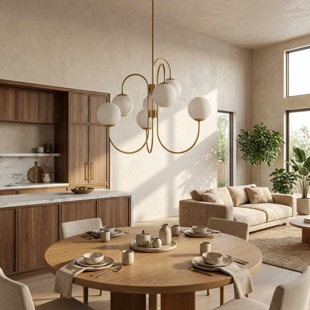 Nordic Gooseneck Globe Chandelier