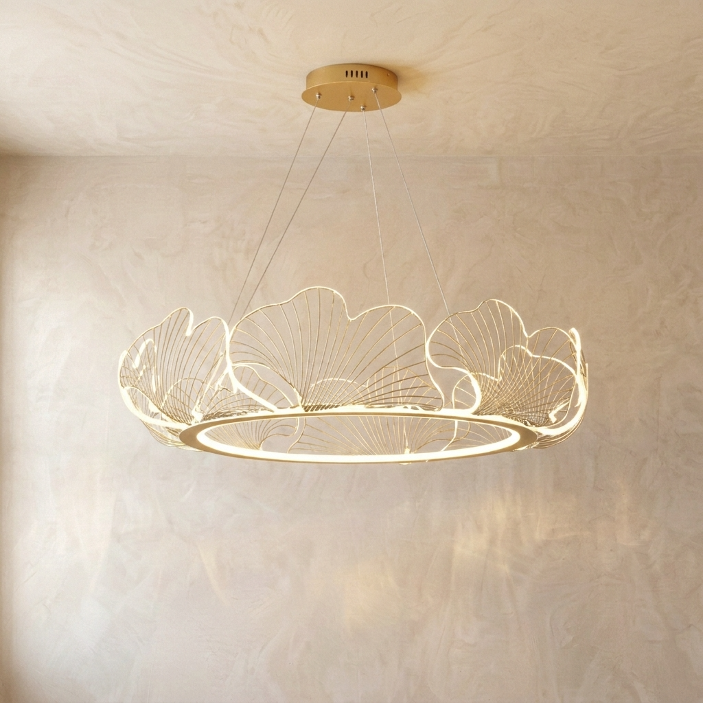 Nordic Lotus Leaf LED Chandelier