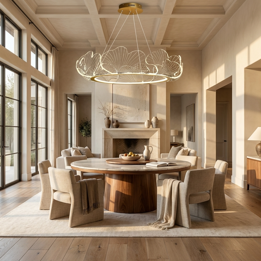 Nordic Lotus Leaf LED Chandelier