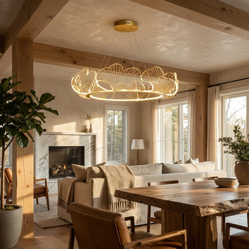 Nordic Lotus Leaf LED Chandelier