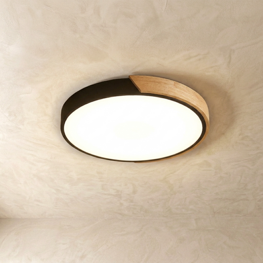 Nordic Wooden Round Ceiling Light