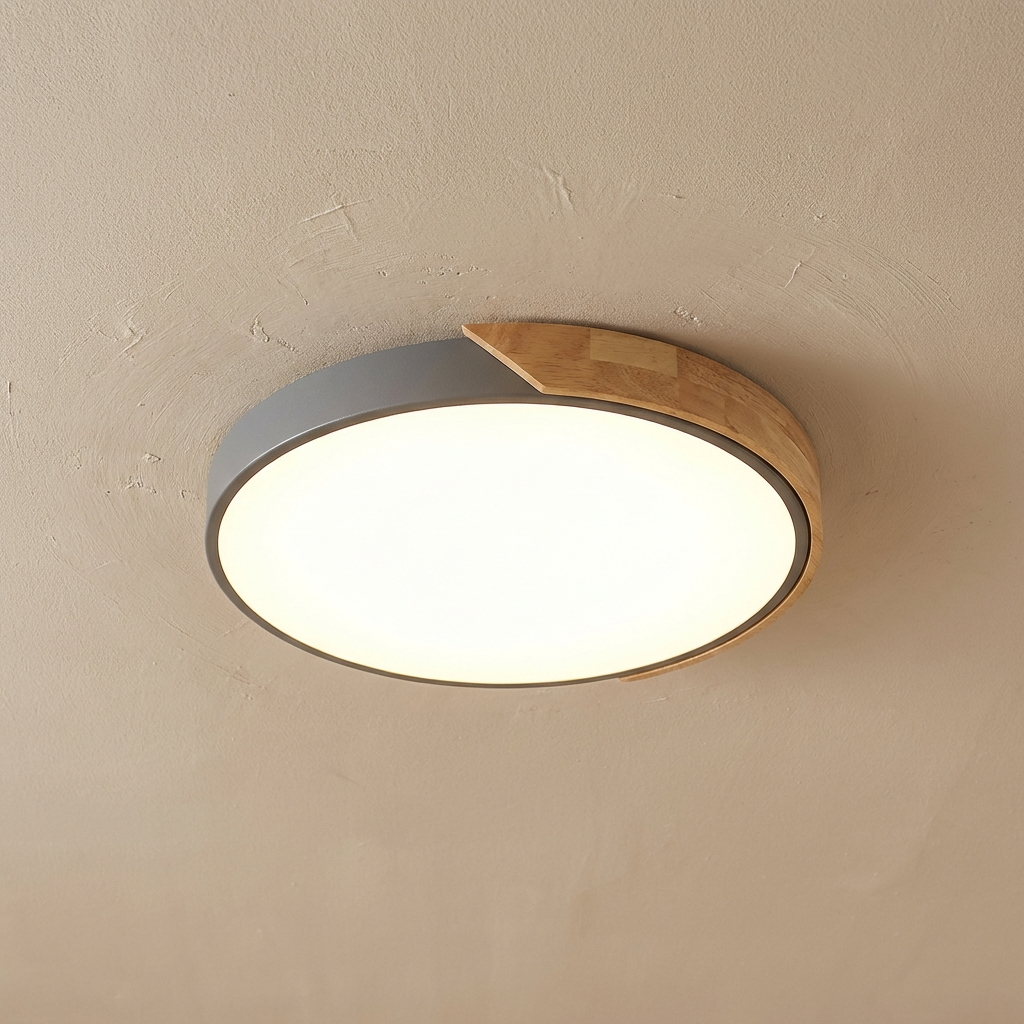 Nordic Wooden Round Ceiling Light
